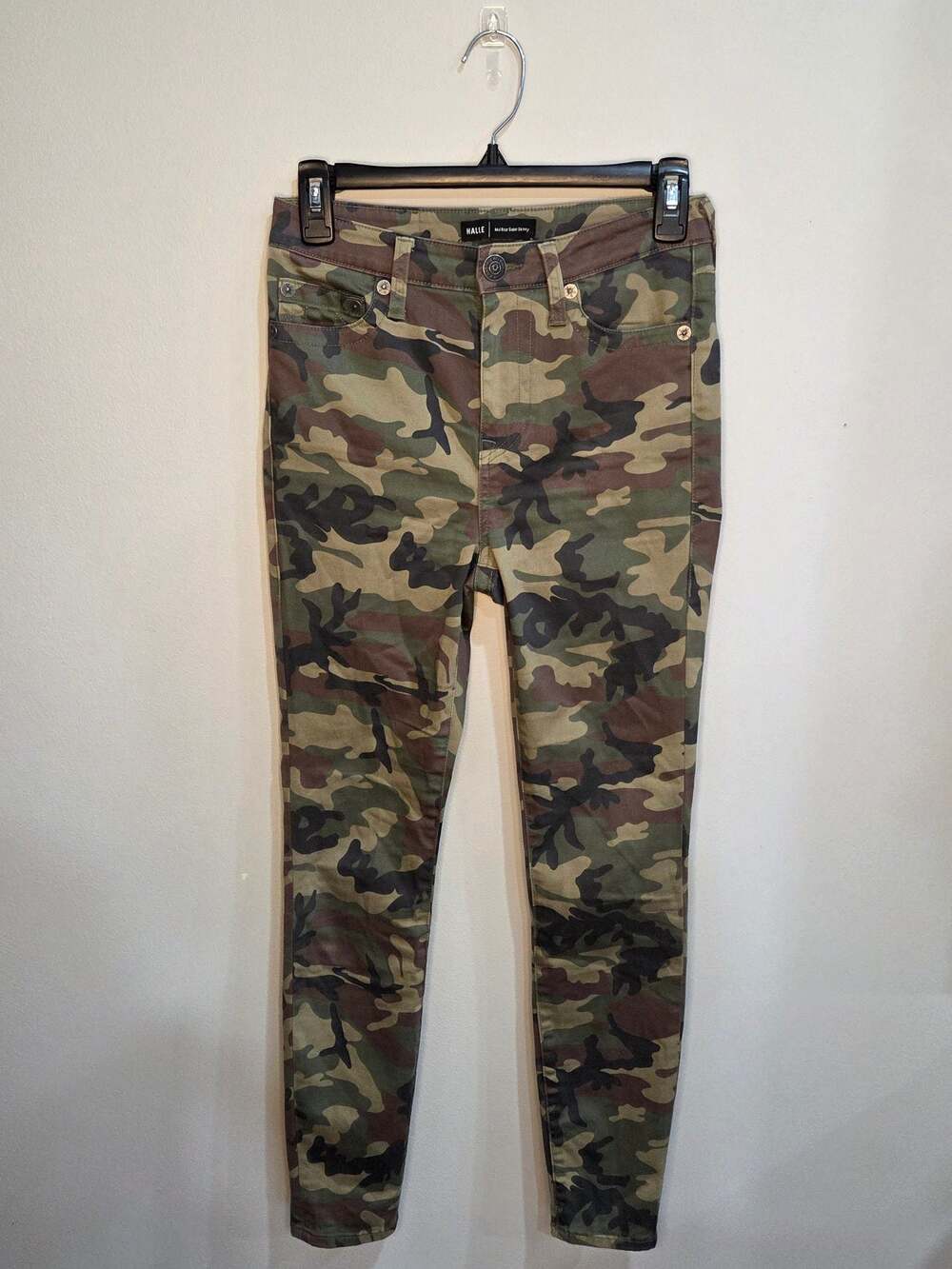 True Religion Halle Mid Rise Super Skinny Camouflage Jeans
